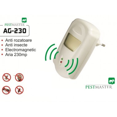  Pest Repeller - aparat cu unde electromagnetice anti gandaci, anti rozatoare Pestmaster AG230 - 230mp