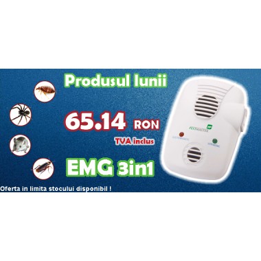 Aparat anti-daunatori Repel-EMG 3IN1 (cu unde electromagnetice) - 200 mp